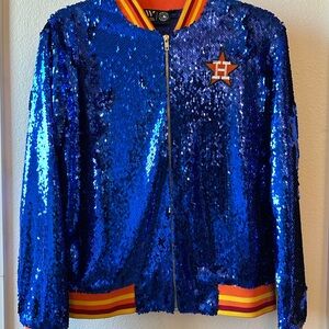 Sequin Blue Varsity Jacket